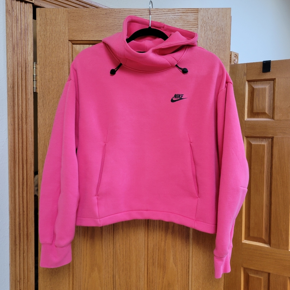 Women's Pink Nike Tech Pullover Sweatshirt